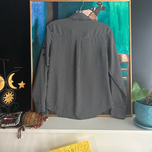 Classic Y2K Black and White Polka Dot Men's Shirt XS - Picture 9 of 16